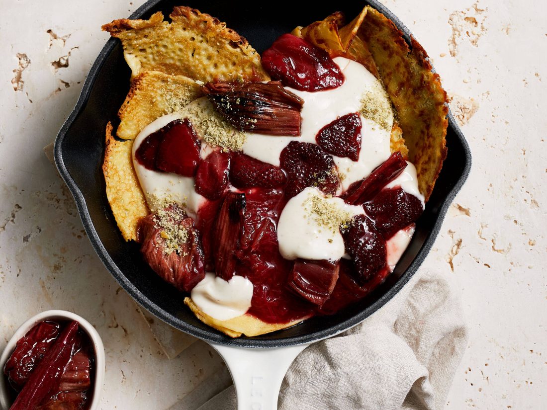 vegan-crepes-with-roasted-rhubarb-and-strawberries